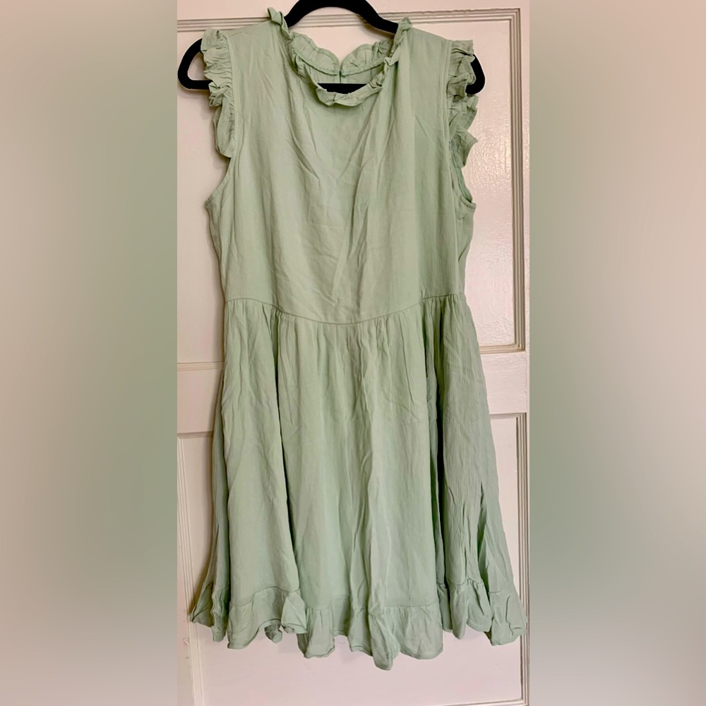 Women’s lace trim mini dress